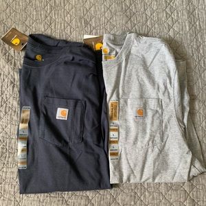 Two Carhartt T Shirts - Blue and Grey